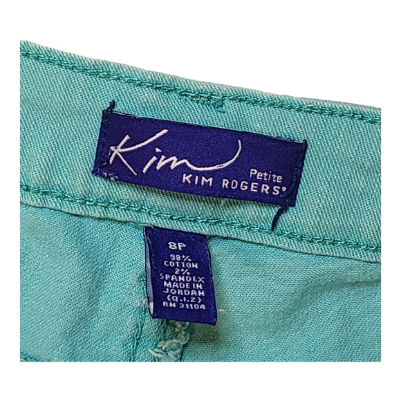 Petite Jeans Kim Rogers Straight Leg Women's 8P Blue 5-Pocket Cotton Blend - Picture 7 of 9